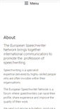 Mobile Screenshot of europeanspeechwriters.org